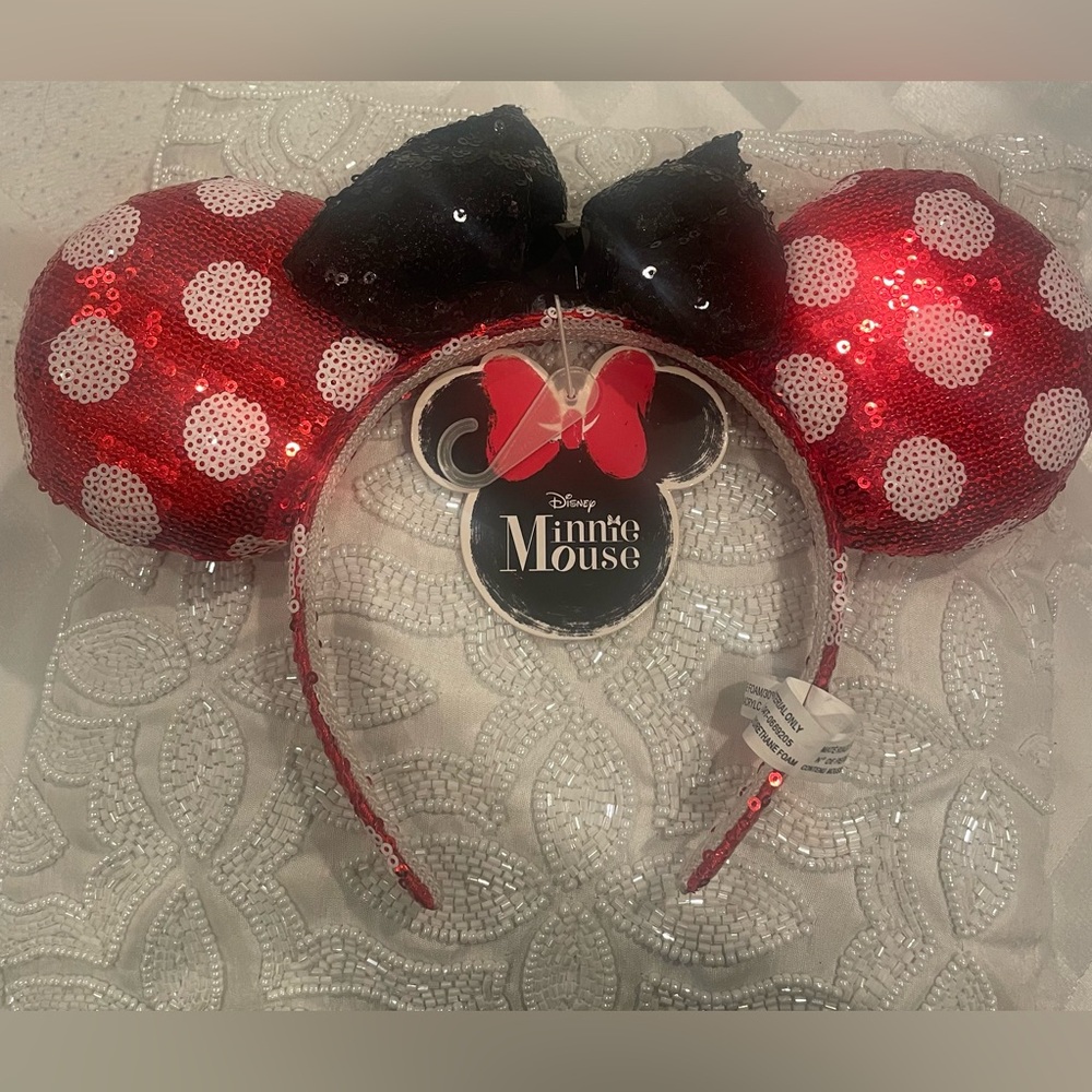 Disney Red and Black Sequin Minnie Ears